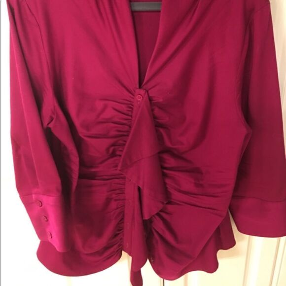 Antonio Melani Ruched Front Blouse - Picture 6 of 10